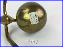 Vintage Brass Candleholder Sarreid Ltd. Benson Style Counterbalance Ball