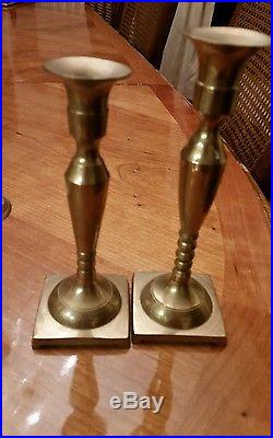 Vintage Brass Candlestick Candle Holders Mixed Lot of 38 Wedding Craft Decor