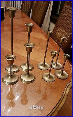 Vintage Brass Candlestick Candle Holders Mixed Lot of 38 Wedding Craft Decor