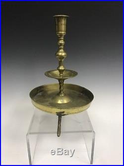 Vintage Brass Candlestick Holder, Dated 1782