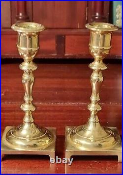 Vintage Brass Candlestick Holders Bernard Abel Co Maker's Mark