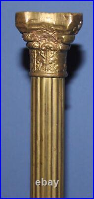 Vintage Brass Candlestick Roman Column