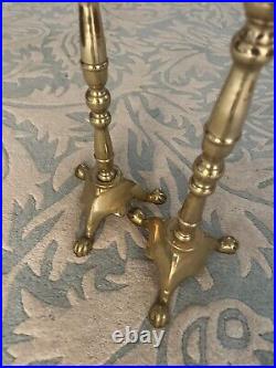 Vintage Brass Candlestick TALL Floor Taper Candle Holder Matching Pair 35 39