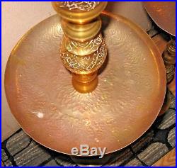 Vintage Brass Candlesticks Candle Holders Altar Church Large Pair 36 10 bowl