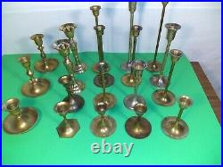 Vintage Brass Candlesticks Holders Wedding Home Decor 20pc Lot