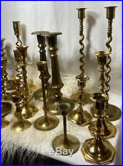 Vintage Brass Candlesticks Taper Candle Holder Wedding Party Boho Decor Lot/20