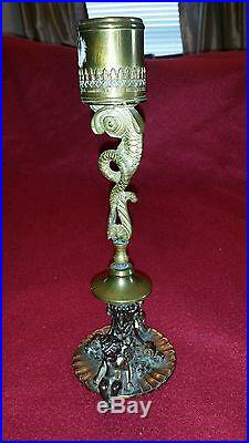 Vintage Brass Cherub Angel Candle Holder Fast Shipping