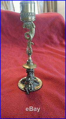 Vintage Brass Cherub Angel Candle Holder Fast Shipping