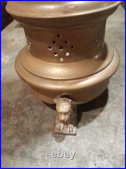 Vintage Brass Church Candle Holder Lions Feet