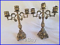Vintage Brass Lot 25 Candelabra Candle sticks Holders Wedding Decor Hollywood