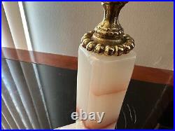 Vintage Brass/Marble Candelabra Holder, 15 1/2 Tall, 8 Widest