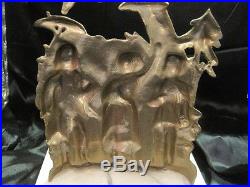 Vintage Brass and Crystal Figural Candelabra, Girandole