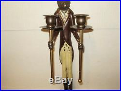 Vintage Bronze And Brass Maitland Smith Butler Monkey Candler Holder 17 Tall