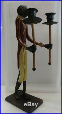 Vintage Bronze/Brass Maitland Smith Butler Monkey Candle Holder
