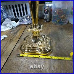 Vintage Bsc Brass Candelabra-very Detailed-beautiful-large-awesome Look