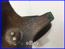Vintage Hanukkah Menorah Brass Candle Holder Israel Judaica, 8 1/4 W c 5 1/2 T