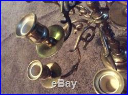 Vintage Heavy Brass Candelabra 14 Light Candle Holder
