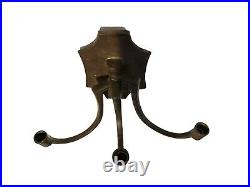 Vintage Heavy Solid Brass 3 Arm Swinging Candelabra Wall Sconce Candle Holder