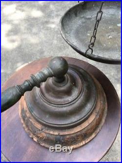 Vintage Italian Chapman Brass Bronze Balance Scale & Candle Holder Antique