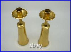 Vintage JHQ Dansk Denmark Solid Brass Candle Stick holder Pair Jens Quistgaard