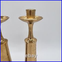 Vintage JHQ Dansk Denmark Solid Brass Candle Stick holder Pair Jens Quistgaard