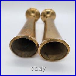 Vintage JHQ Dansk Denmark Solid Brass Candle Stick holder Pair Jens Quistgaard