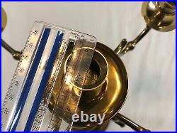 Vintage Large 16 Tall Solid Brass 5 Candle Holder Candelabra 4lbs 11.5oz