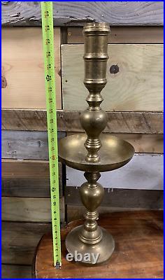 Vintage Large 29 Pair Mid Century Floor / Altar Brass Candlesticks (17)
