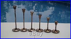 Vintage Large Lot 28 Brass + Graduated Heights Candlesticks Candle Holders Decor