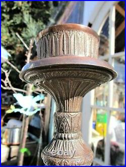 Vintage Large Ornate Pair Brass/Bronze Candlesticks Candle Holders