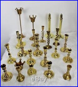 Vintage Lot 23 Baldwin Brass Candlesticks Candle Holder Wedding Reception Decor