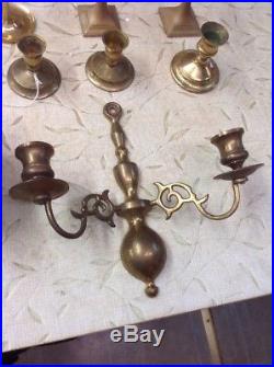 Vintage Lot 39 Brass Candlesticks Holders Baldwin Copper Craft