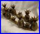 Vintage MCM Solid Brass 6 Pineapple Table Centerpiece Candle Holder Penco