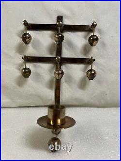 Vintage Mid Century KEE MORA Sweden Wall Brass Candlestick Candle Holder Sconce