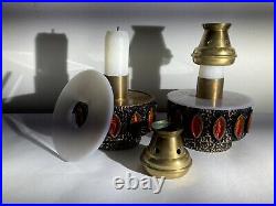 Vintage Mid Century religious altar candlestick church cathedral candle holders