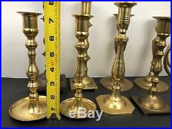 Vintage Mixed Lot 20 Solid BRASS Candlestick Holders Party Weddings Event A