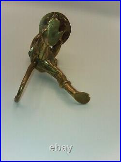 Vintage Monkey Butler Brass/Bronze Candle Holder