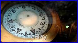 Vintage-NAUTICAL-MARINE-SHIP-BRASS- Compass -with Candle holder-original
