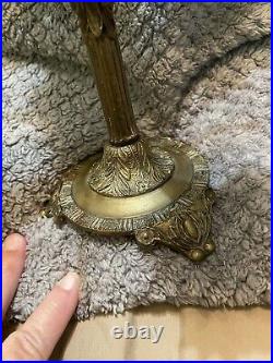 Vintage Ornate Brass Candelabra 4 Arm 5 Candle Candlestick Holder Beautiful