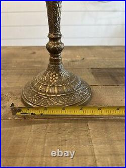 Vintage Ornate Solid Brass Candelabra 4 Arm 5 Candle Candlestick Holder 15.5'
