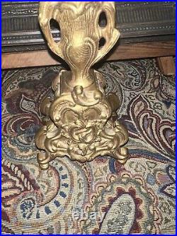 Vintage Ornate Victorian Brass/ Bronze 16 5 Arm Candelabras