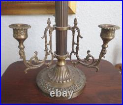 Vintage Pair Bombay Company Ornate Brass Candelabras 21