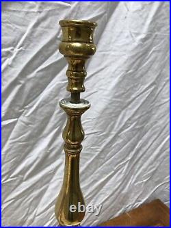 Vintage Pair Brass Candle holder Gothic / Baroque / Church Altar Wedding 21