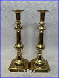 Vintage Pair Harvin Virginia Metalcrafters Brass Candlesticks, 12 1/2 Tall