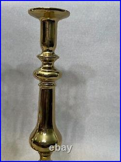 Vintage Pair Harvin Virginia Metalcrafters Brass Candlesticks, 12 1/2 Tall