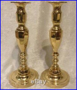 Vintage Pair of 2 Baldwin Brass 11 1/4 TALL Candle Candlestick Holder LOVELY