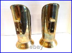 Vintage Pair of Brass Candle Holders for Hanging or Table with Handles India
