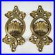 Vintage Pair of Heavy Ornate Art Nouveau style Brass Candle Wall Sconces Holders