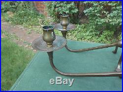 Vintage Pair of W. A. S. Benson Brass Canonball Candle Holder Candlestick