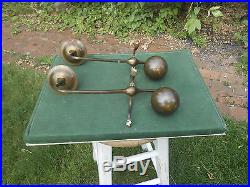 Vintage Pair of W. A. S. Benson Brass Canonball Candle Holder Candlestick